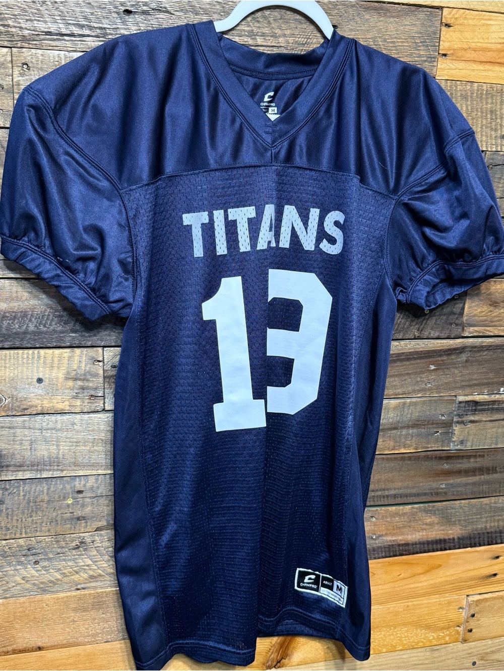 Champro Adult Medium Blue #19 Football Jersey